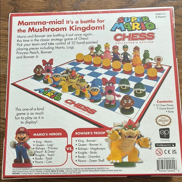 Nintendo Brand Nee Sealed Super Mario Chess Set Collection Edition - Picture 7 of 15